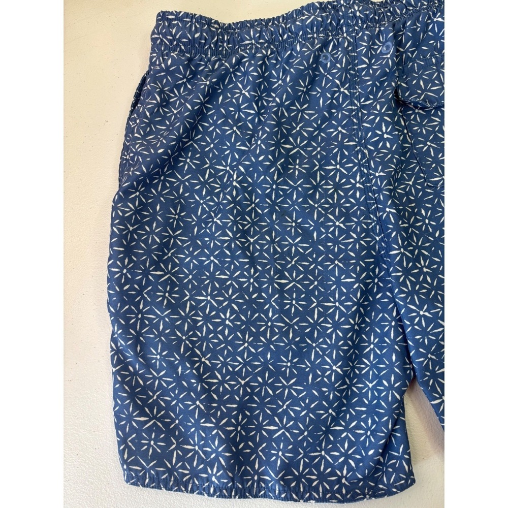 TRUE GRIT Mens Swim Trunks Board Shorts Bali Blue Print Drawstring Waterman XL - Picture 12 of 16